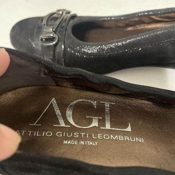 AGL Attilio Giusti Leombruni Ballet Flat Shoes Black/Nero Women’s Sz 6.5 - Picture 8 of 14